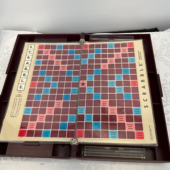 Scrabble Deluxe Travel Edition Crossword Game - Picture 3 of 5